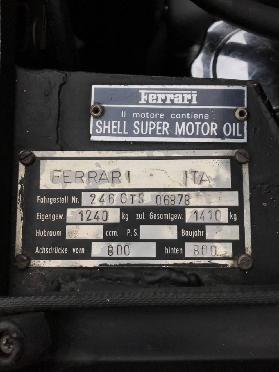 1973 FERRARI Dino 246 GTS 1973 FERRARI Dino 246 GTS