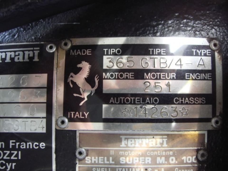 1971 FERRARI 365 GTB/4 Daytona 1971 FERRARI 365 GTB/4 Daytona